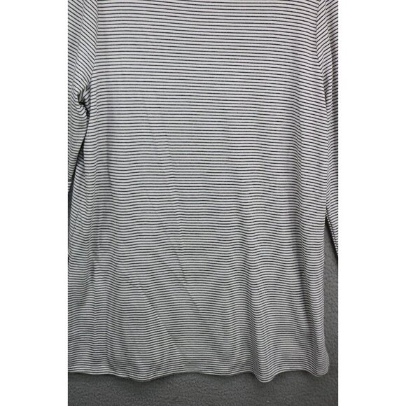 J.Jill Wearable Long Sleeve Striped Slinky Long Tunic Top-Size Medium-Side Slits - Picture 2 of 11